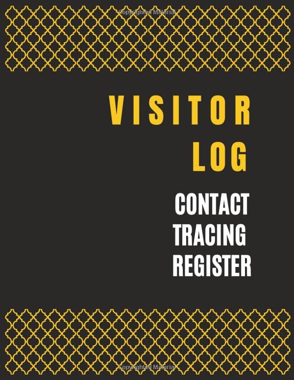 Visitor Log and Contact Tracing Register Chevron Company Guest Book
