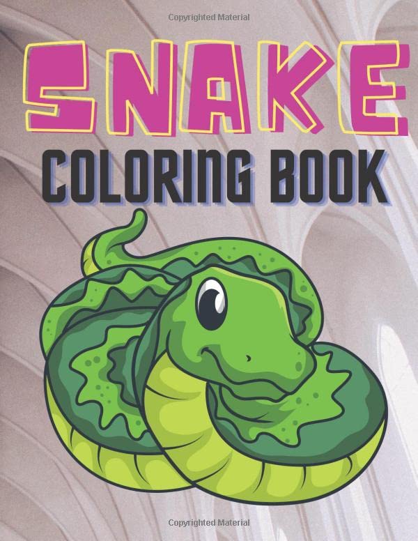 Snake Coloring Book: Realistic Snakes Colouring Book For Stress Relieving Adults and kids by ...