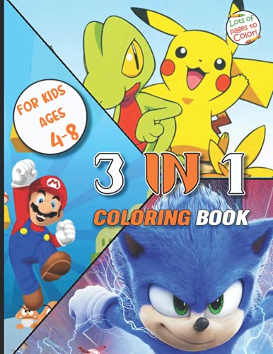 3 in 1 Coloring Book For Kids Ages 4-8: An Awesome Coloring Book To ...