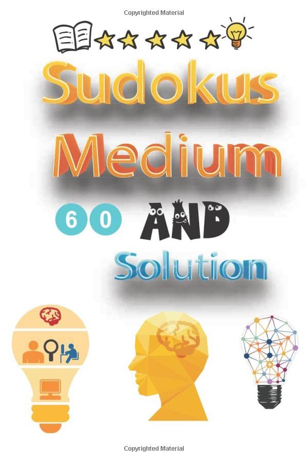 60 Sudokus Medium And Solution Sudoku Medium Large Print Medium 