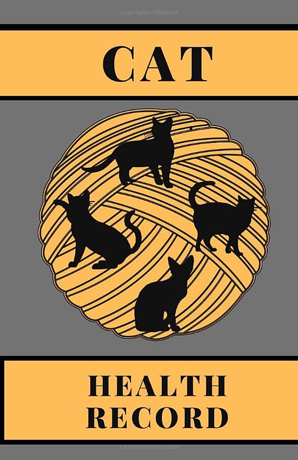 Cat Health Record Cat Vaccination Record Book Cat Immunization Log