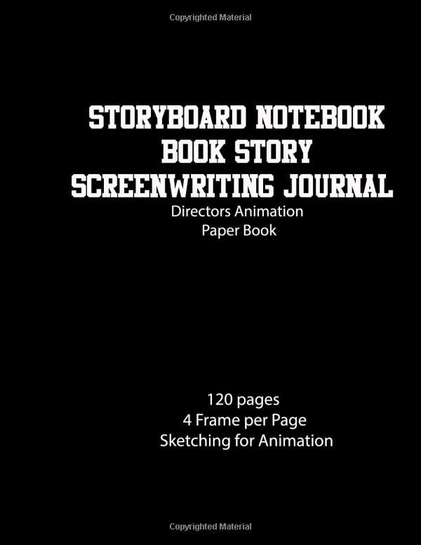 Storyboard Notebook Story Screenwriting Journal Directors Animation