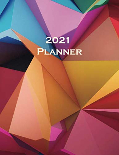 Low Vision 2021 Monthly & Weekly Calendar Planner: Large Print on White ...