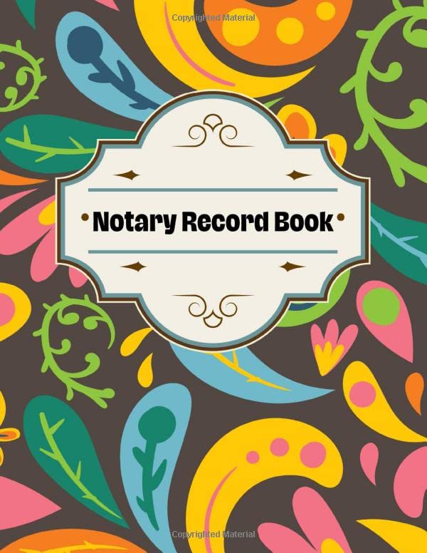 Notary Record Book Notary Journal, Notary Records Journal, Notary Log