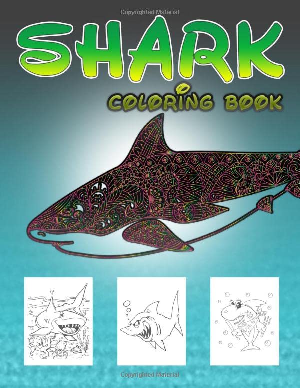 Shark Coloring Book: Fantastic Sharks Coloring Book for Boys, Girls ...