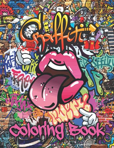 Graffiti Coloring Book: graffiti coloring book for adults by A-Z ...