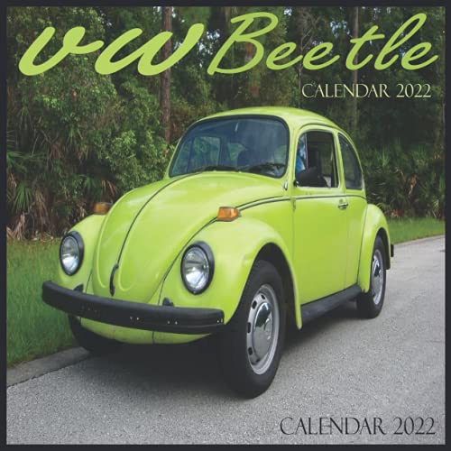 VW Beetle Calendar 2022 8.5x 8.5 Inch Monthly Square Calendar, German