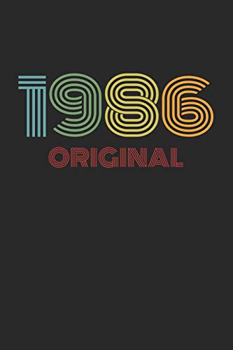 Original 1986 Vintage: Retro Notebook - 120 Pages, Dot Grid, 6