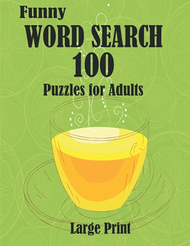 100 Puzzles Word Search for Adults Large Print Funny: Word Search for ...