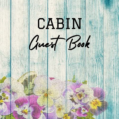 Cabin Guest Book Visitor Sign In Log Book, Rustic Cottage Guest