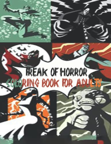 Freak Of Horror Coloring Book: Relaxation Color Freak of Horror ...