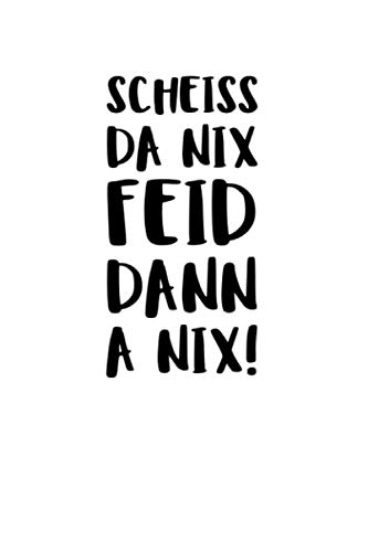 Scheiß Da Nix Dann Feid Da Nix Scheiss Da Nix Feid Dann A Nix!: Notizbuch Journal Tagebuch 100