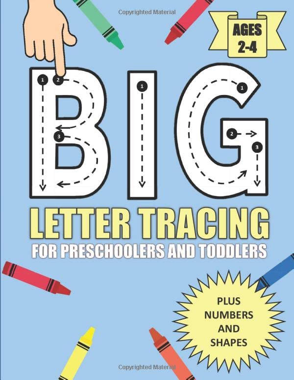 Big Letter Tracing for Preschoolers and Toddlers Ages 24 Jumbo