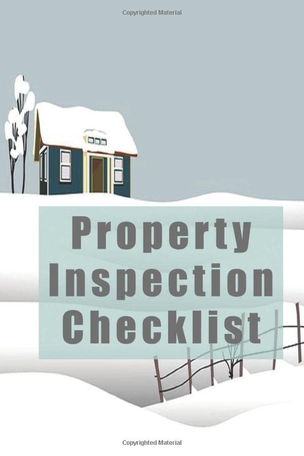 Property Inspection Checklist Residential Building Inspector Notebook