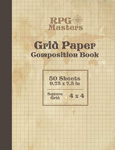 RPG Grid Paper Composition Book: Blank Quad Ruled Graph Paper for Role ...