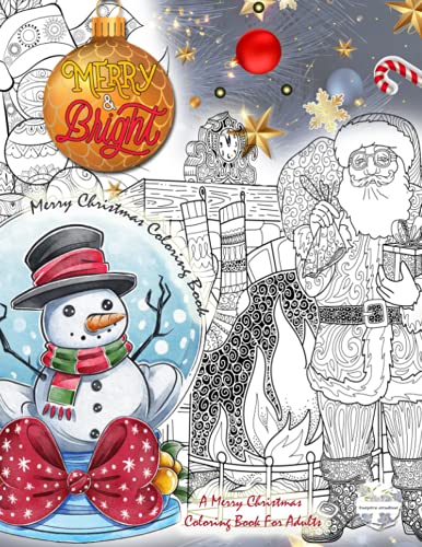 Merry & Bright Merry Christmas Coloring Boo, A Merry Christmas Coloring ...
