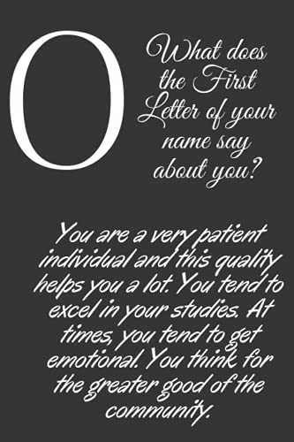 "O" What Does The First Letter Of Your Name Say About you ...