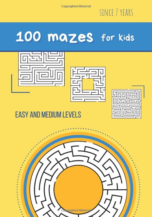 100 mazes for kids Maze book for kids games book with solutions
