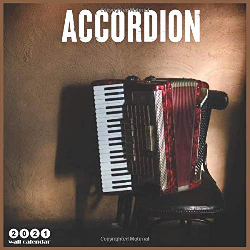Accordion 2021 Wall Calendar Official Musical instrument Calendar 2021, 18 Months by 365 Days