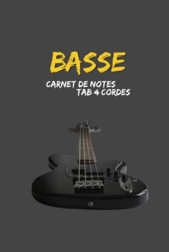 Cahier De Tablature Basse 4 Cordes – 12 Portées Par Page, Pour Débutants Et Bassistes Confirmés
