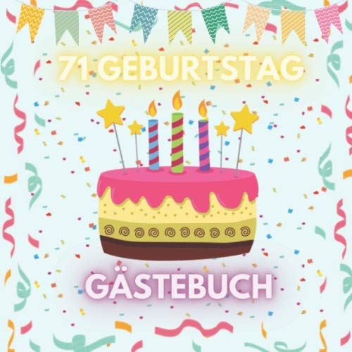 71 Geburtstag Gästebuch Gästebuch zum 71.Geburtstag für Mann oder Frau