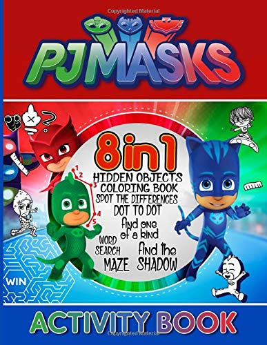 Pj Mask Activity Book: High-Quality Kid Word Search, One Of A Kind ...