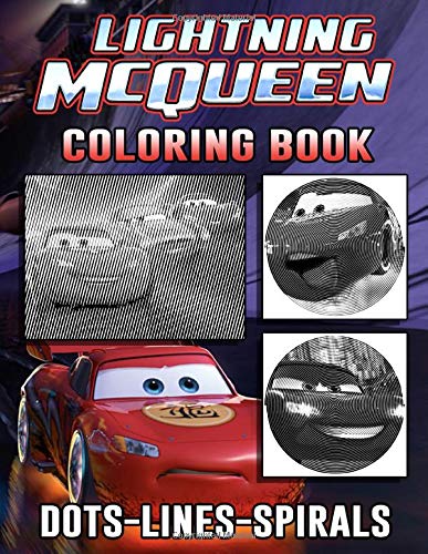 Lightning Mcqueen Dots Lines Spirals Coloring Book: Enchanting ...