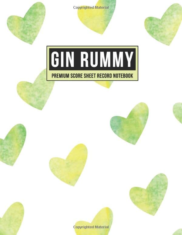 Gin Rummy Premium Score Sheet Record Notebook Score Pad For Keeping Track of All Your Scores