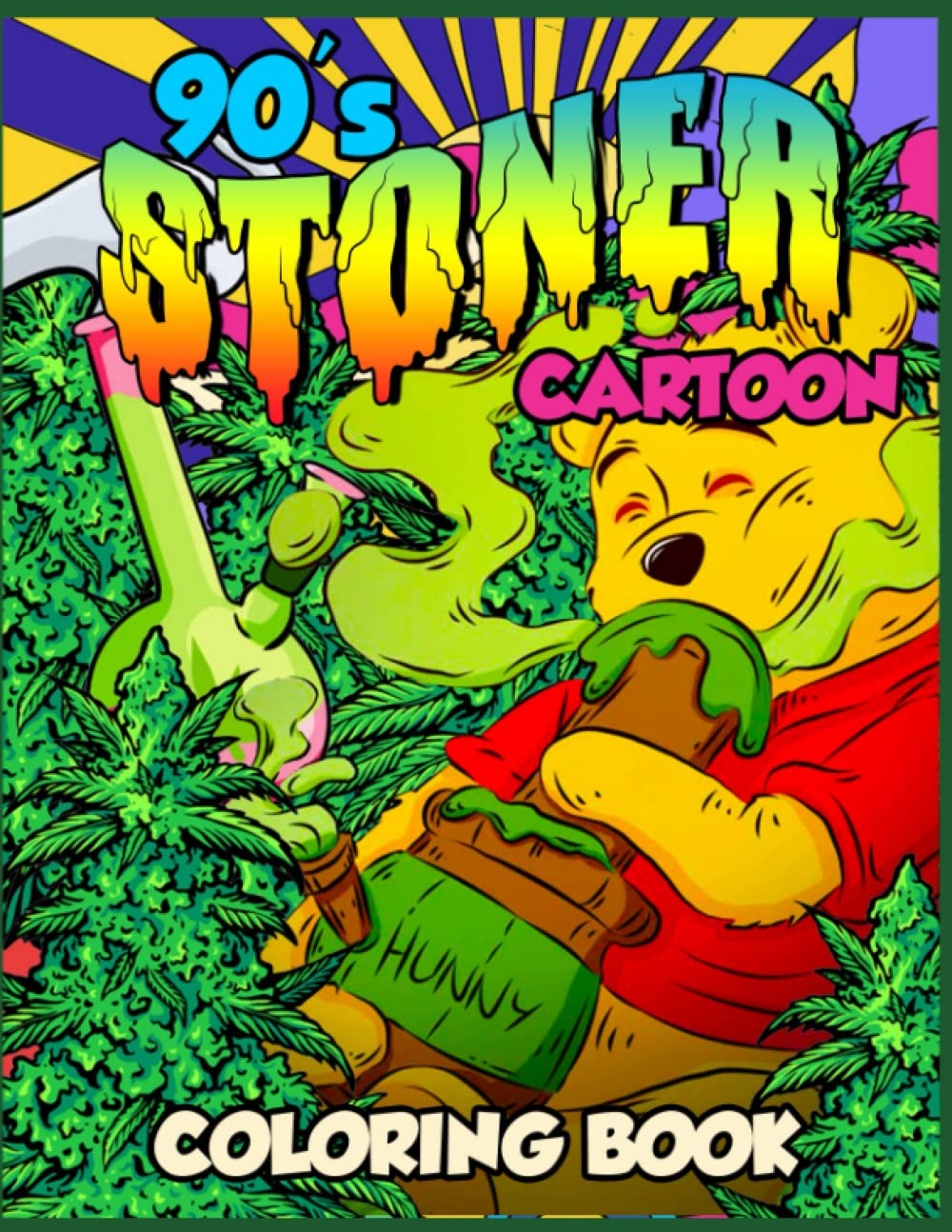 Cartoon Stoner Coloring Book Midnight Psychedelic Stoner Coloring