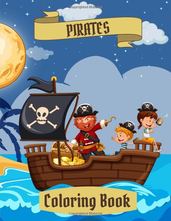 Pirates Coloring Book Coloring book for kids from 4 to 8 years