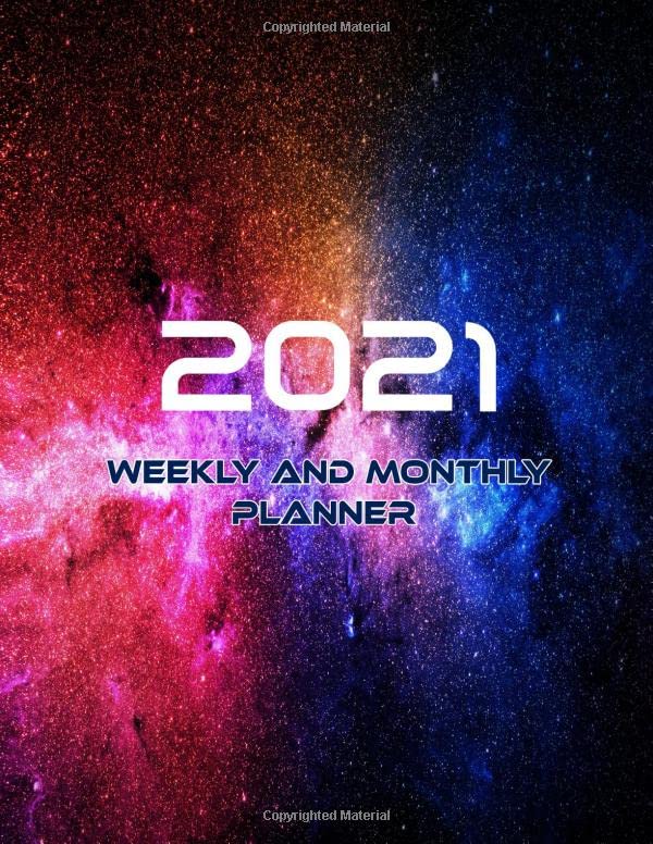 2021 Monthly and Weekly Planner: Simple Planner Daily Weekly Monthly ...