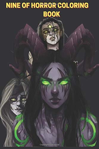 Nine of Horror Coloring Book: Relaxation Color Freak of Horror Coloring ...