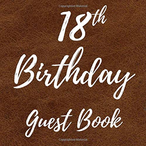 18th Birthday Guest Book Birthday Celebration Party, Keepsake Signing