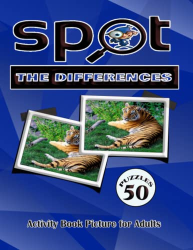 Spot the Differences: 50 Puzzles Activity Book Picture for Adults ...