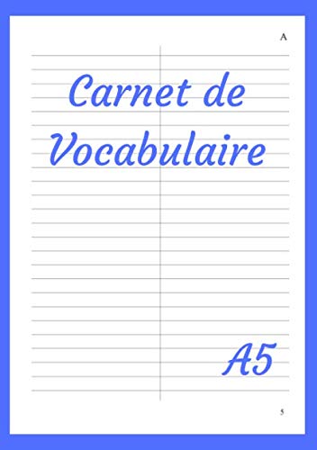 Carnet De Vocabulaire Brunnen A4 - 32 Pages Lignées | 3 Colonnes | Pour École Et Étude