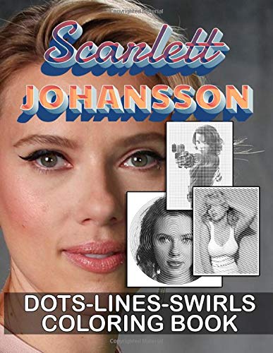 Scarlett Johansson Dots Lines Swirls Coloring Book: Scarlett Johansson Awesome Diagonal-Dots ...