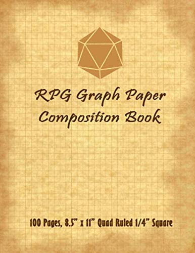 RPG Graph Paper Composition Book: Tabletop RPG Grid Paper Notebook Journal 8.5 x 11, Quad Ruled ...