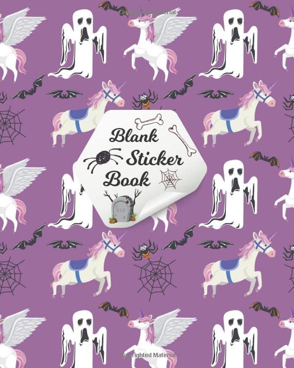 Blank Sticker Book Halooween Unicorn Blank sticker book collecting