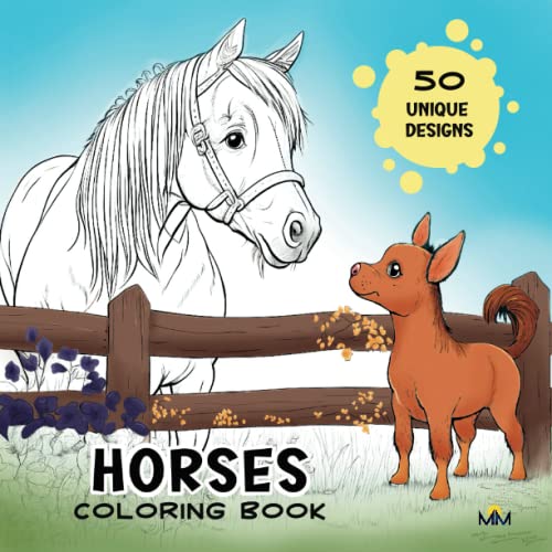 Horses Coloring Book Horse Colouring Book For Kids Ages 48 and 812