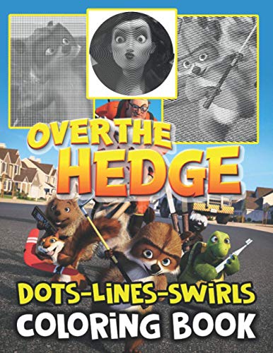 Over The Hedge Dots Lines Swirls Coloring Book: Amazing Diagonal-Dots