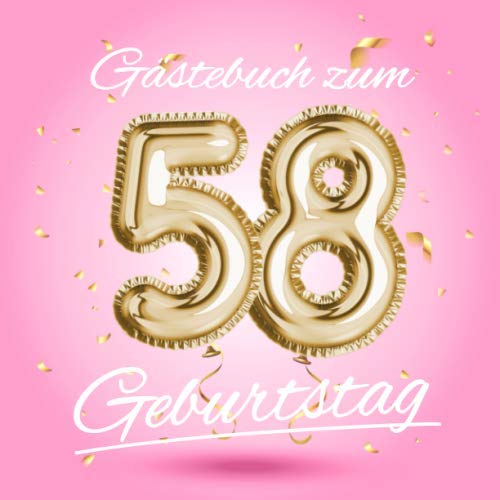 Gästebuch zum 58 Geburtstag Deko zur Feier vom 58.Geburtstag
