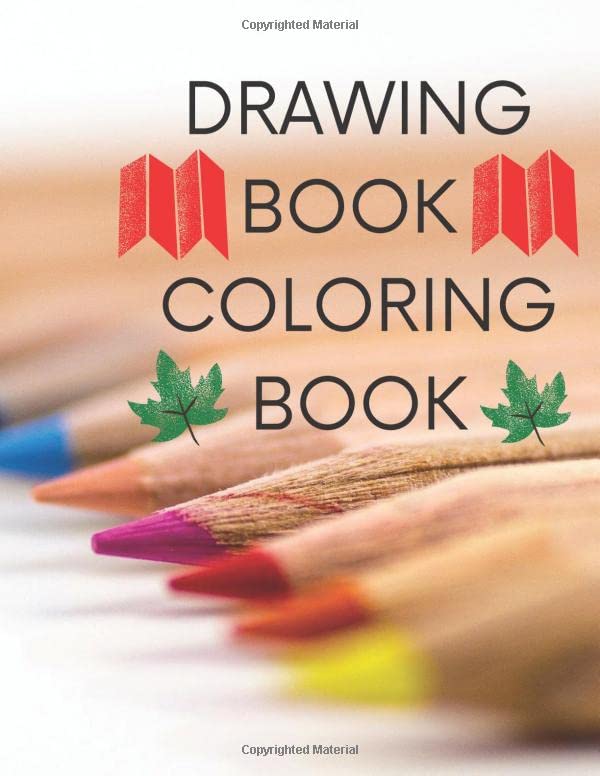 drawing book , coloring book , 29 pages matte cover with pattern