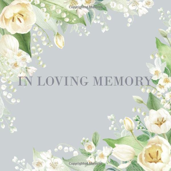 In Loving Memory Condolence book for funeral Memory book, comments