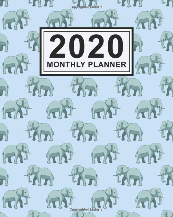 2020 Monthly Planner Elephant Daily Weekly Monthly Calendar 2020