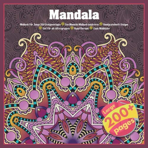  Foto zu Mandala Malbuch für Jungs 200 Designvorlagen - Das Mandala Malbuch 