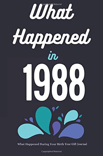 What Happened In 1988 What Happened During Your Birth Gift Journal ...