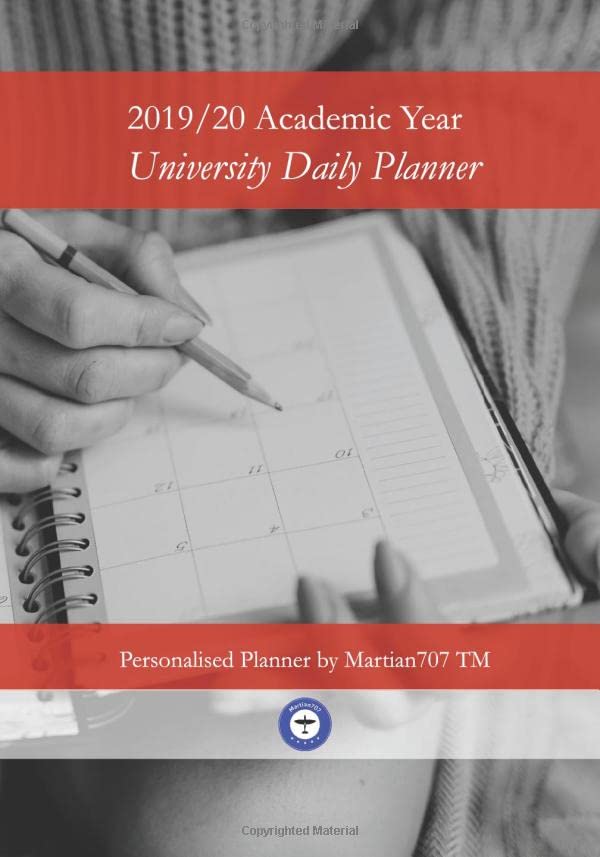 2019/20 Academic Year University Daily Planner Personalised by