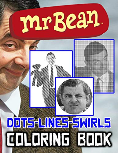 Mr Bean Dots Lines Swirls Coloring Book: Excellent Activity Diagonal