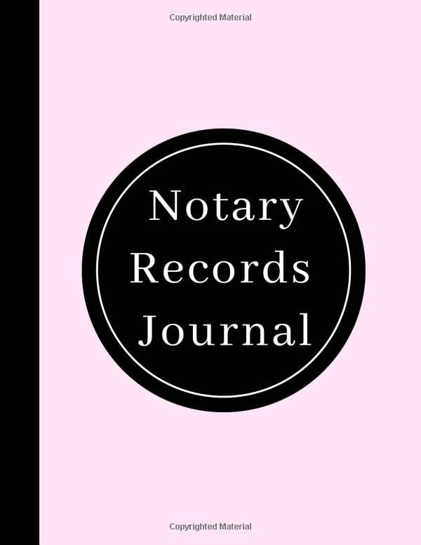 Notary Records Journal Official Notary Log Book Notary Public