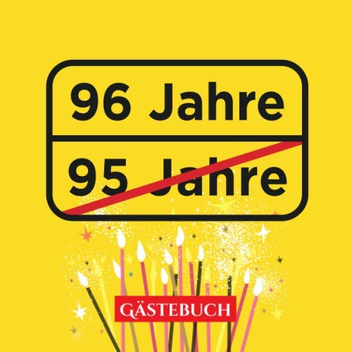 96 Jahre Gästebuch Lustige Deko zur Feier vom 96.Geburtstag 96